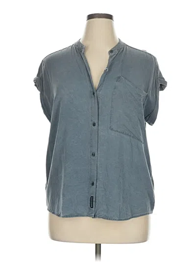 Pre-owned Calvin Klein Jeans Est.1978 Calvin Klein Jeans Short Sleeve Blouse In Gray