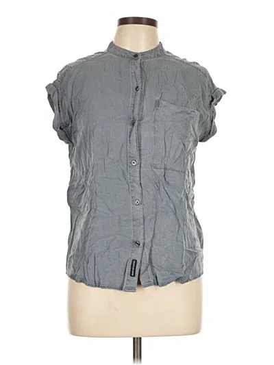 Pre-owned Calvin Klein Jeans Est.1978 Calvin Klein Jeans Short Sleeve Blouse In Gray