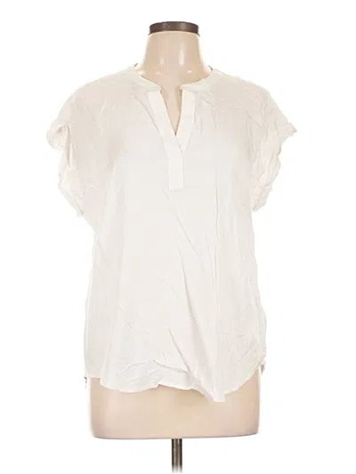 Pre-owned Calvin Klein Jeans Est.1978 Calvin Klein Jeans Short Sleeve Blouse In Ivory