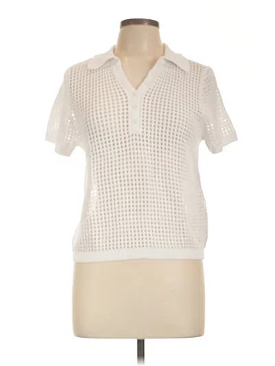 Calvin Klein Jeans Est.1978 Calvin Klein Jeans Short Sleeve Blouse In Ivory