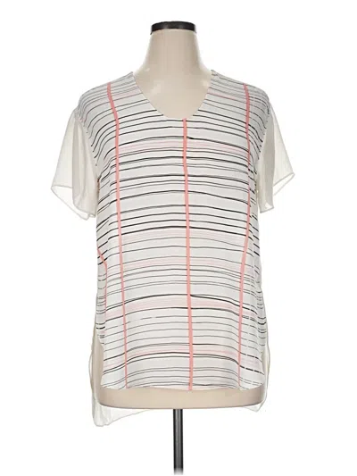 Pre-owned Calvin Klein Jeans Est.1978 Calvin Klein Jeans Short Sleeve Blouse In Ivory