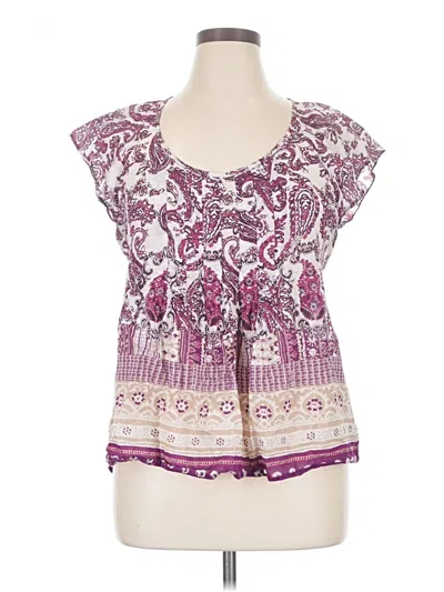 Pre-owned Calvin Klein Jeans Est.1978 Calvin Klein Jeans Short Sleeve Blouse In Purple