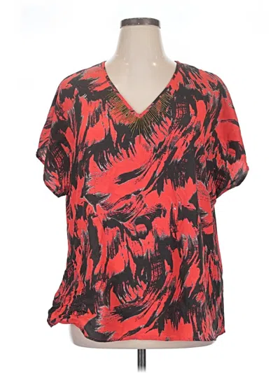 Pre-owned Calvin Klein Jeans Est.1978 Calvin Klein Jeans Short Sleeve Blouse In Red