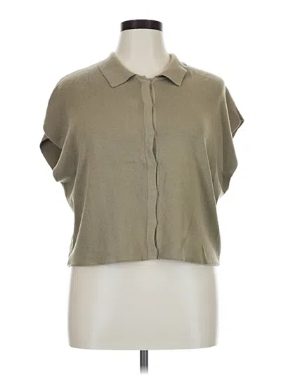 Pre-owned Calvin Klein Jeans Est.1978 Calvin Klein Jeans Short Sleeve Blouse In Tan