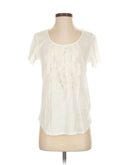 Calvin Klein Jeans Est.1978 Calvin Klein Jeans Short Sleeve Blouse In White