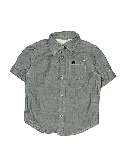 Pre-owned Calvin Klein Jeans Est.1978 Kids' Calvin Klein Jeans Short Sleeve Button Down Shirt In Gray