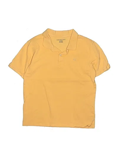 Pre-owned Calvin Klein Jeans Est.1978 Kids' Calvin Klein Jeans Short Sleeve Polo Shirt In Yellow