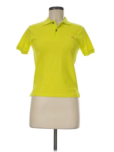 Pre-owned Calvin Klein Jeans Est.1978 Calvin Klein Jeans Short Sleeve Polo Shirt In Yellow