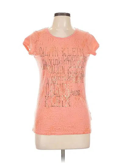 Pre-owned Calvin Klein Jeans Est.1978 Calvin Klein Jeans Short Sleeve T-shirt In Orange