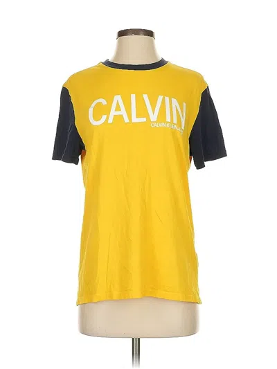 Pre-owned Calvin Klein Jeans Est.1978 Calvin Klein Jeans Short Sleeve T-shirt In Yellow