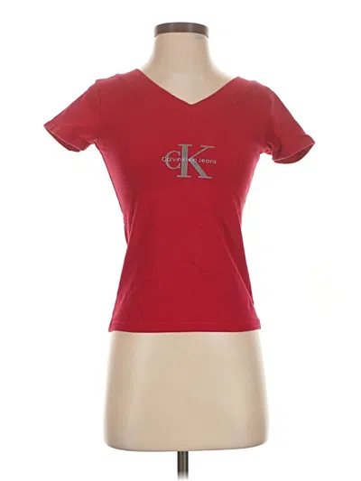 Pre-owned Calvin Klein Jeans Est.1978 Calvin Klein Jeans Short Sleeve Top In Red