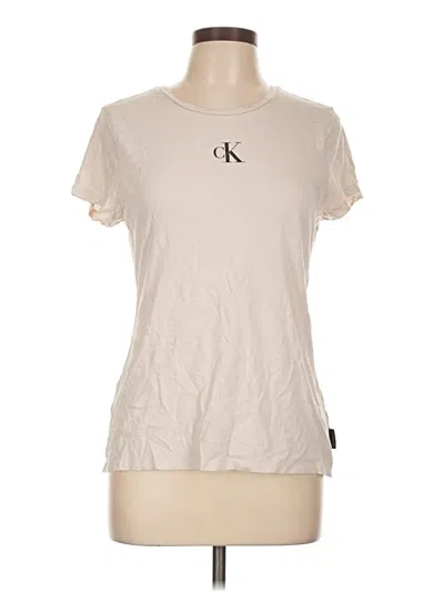 Pre-owned Calvin Klein Jeans Est.1978 Calvin Klein Jeans Short Sleeve T-shirt In Ivory