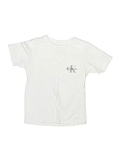 Pre-owned Calvin Klein Jeans Est.1978 Kids' Calvin Klein Jeans Short Sleeve T-shirt In Ivory