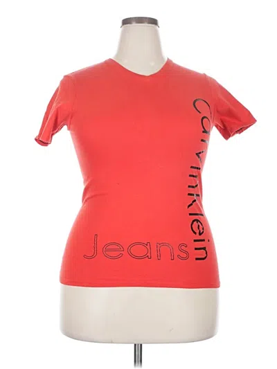 Pre-owned Calvin Klein Jeans Est.1978 Calvin Klein Jeans Short Sleeve T-shirt In Red