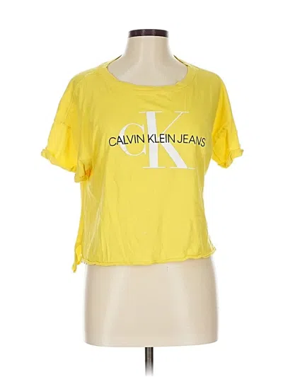 Pre-owned Calvin Klein Jeans Est.1978 Calvin Klein Jeans Short Sleeve T-shirt In Yellow