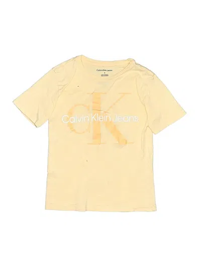 Pre-owned Calvin Klein Jeans Est.1978 Kids' Calvin Klein Jeans Short Sleeve T-shirt In Yellow