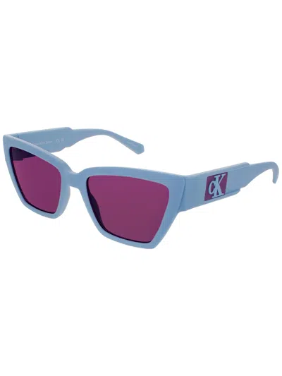 Calvin Klein Jeans Est.1978 Calvin Klein Jeans Sleek Plastic Sunglasses For All Occasions In 620 - Coral - Green