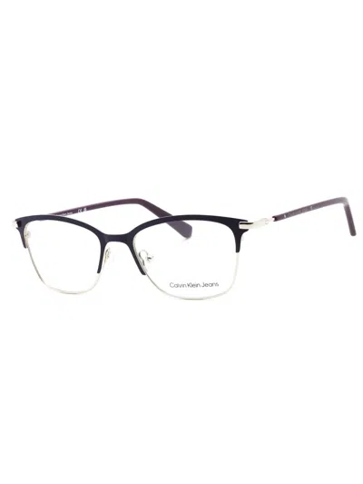 Calvin Klein Jeans Est.1978 Calvin Klein Jeans Sleek Rectangular Eyeglasses For Women - Ckj19312 In Black
