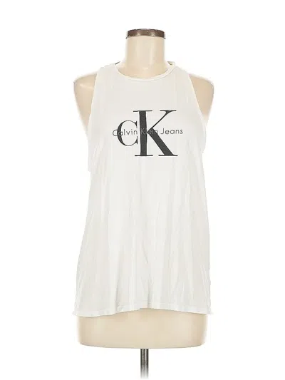 Pre-owned Calvin Klein Jeans Est.1978 Calvin Klein Jeans Sleeveless T-shirt In White