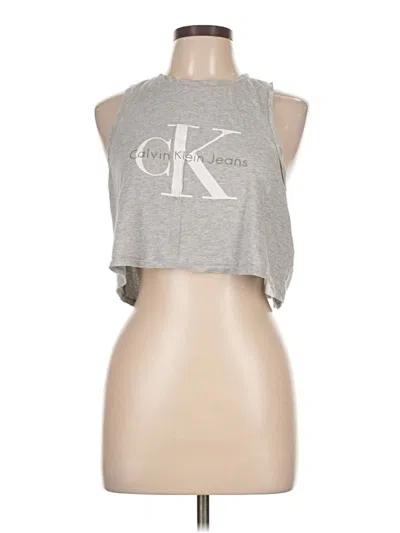 Pre-owned Calvin Klein Jeans Est.1978 Calvin Klein Jeans Sleeveless T-shirt In Silver