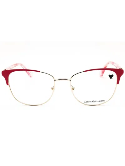Calvin Klein Jeans Est.1978 Calvin Klein Jeans Stylish Cat-eye Eyeglasses For Women In Gold