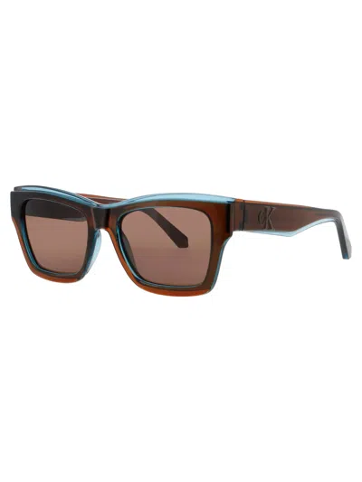 Calvin Klein Jeans Est.1978 Calvin Klein Jeans Stylish Mini Sunglasses In Brown
