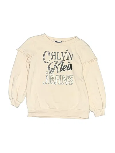 Pre-owned Calvin Klein Jeans Est.1978 Kids' Calvin Klein Jeans Sweatshirt In Ivory