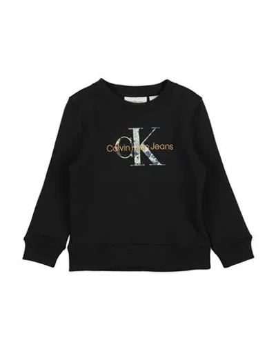 Calvin Klein Jeans Est.1978 Babies' Calvin Klein Jeans Toddler Boy Sweatshirt Black Size 4 Cotton, Polyester