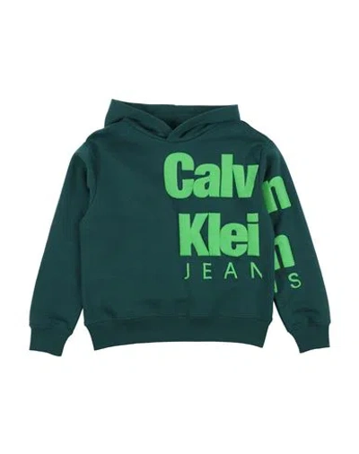 Calvin Klein Jeans Est.1978 Babies' Calvin Klein Jeans Toddler Boy Sweatshirt Deep Teal Size 6 Cotton, Polyester, Elastane In Green