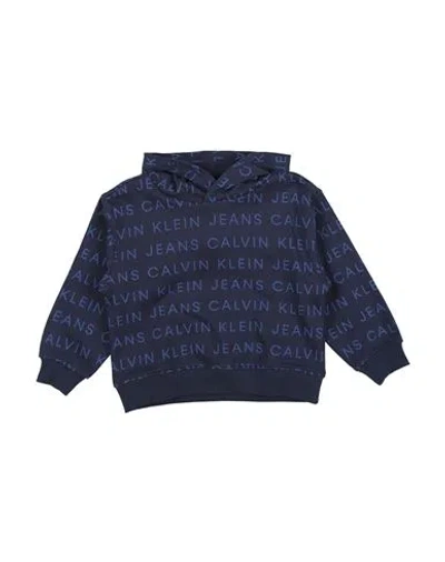 Calvin Klein Jeans Est.1978 Babies' Calvin Klein Jeans Toddler Boy Sweatshirt Navy Size 6 Cotton, Elastane In Blue