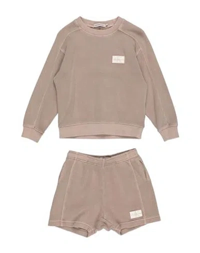 Calvin Klein Jeans Est.1978 Babies' Calvin Klein Jeans Toddler Co-ord Sand Size 6 Cotton In Brown