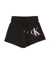 CALVIN KLEIN JEANS EST.1978 CALVIN KLEIN JEANS TODDLER GIRL SHORTS & BERMUDA SHORTS BLACK SIZE 6 COTTON, ELASTANE