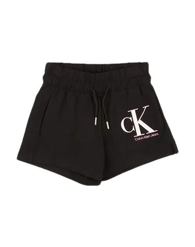 Calvin Klein Jeans Est.1978 Babies' Calvin Klein Jeans Toddler Girl Shorts & Bermuda Shorts Black Size 6 Cotton, Elastane