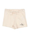 Calvin Klein Jeans Est.1978 Babies' Calvin Klein Jeans Toddler Girl Shorts & Bermuda Shorts Ivory Size 3 Cotton, Elastane In White