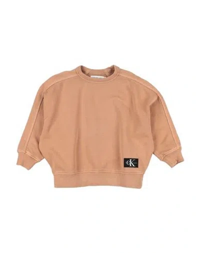 Calvin Klein Jeans Est.1978 Babies' Calvin Klein Jeans Toddler Girl Sweatshirt Camel Size 6 Cotton In Nude