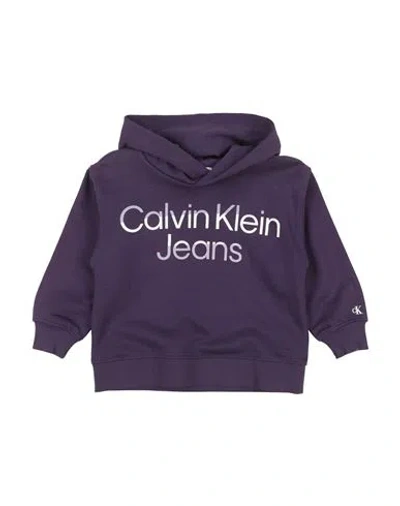 Calvin Klein Jeans Est.1978 Babies' Calvin Klein Jeans Toddler Girl Sweatshirt Dark Purple Size 4 Cotton