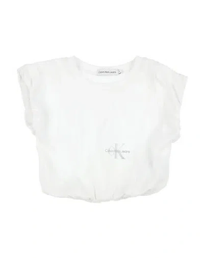 Calvin Klein Jeans Est.1978 Babies' Calvin Klein Jeans Toddler Girl T-shirt White Size 6 Cotton