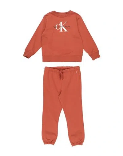 Calvin Klein Jeans Est.1978 Babies' Calvin Klein Jeans Toddler Girl Tracksuit Brown Size 4 Cotton, Elastane In Red