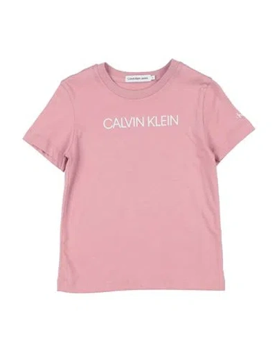 Calvin Klein Jeans Est.1978 Babies' Calvin Klein Jeans Toddler Girl T-shirt Mauve Size 6 Cotton In Pink