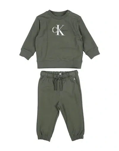 Calvin Klein Jeans Est.1978 Babies' Calvin Klein Jeans Toddler Tracksuit Military Green Size 3 Cotton, Elastane