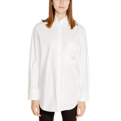 Calvin Klein Jeans Est.1978 Calvin Klein Jeans White Cotton Rigenerato Women's Sweater