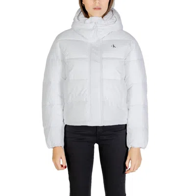 Calvin Klein Jeans Est.1978 Calvin Klein Jeans White Recycled Polyester Jackets & Women's Coat