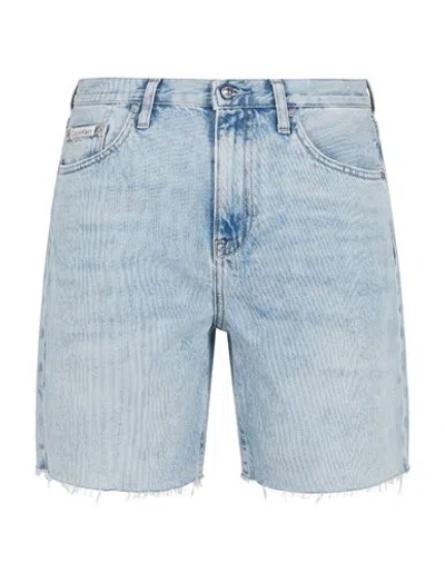 Calvin Klein Jeans Est.1978 Calvin Klein Jeans Woman Denim Shorts Blue Size 24 Cotton, Lyocell