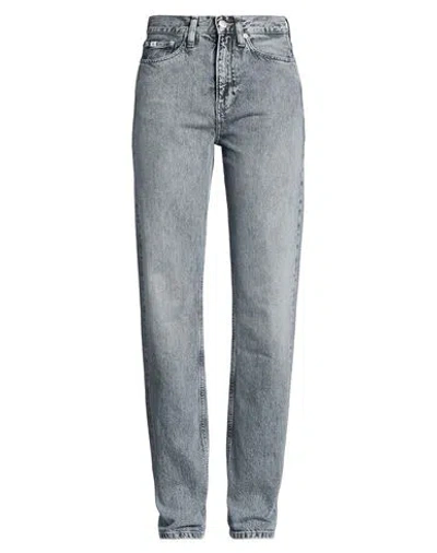 Calvin Klein Jeans Est.1978 Calvin Klein Jeans Woman Jeans Grey Size 28w-32l Cotton In Blue