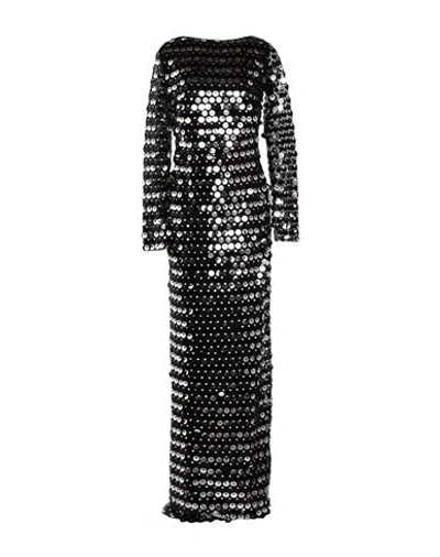 Calvin Klein Jeans Est.1978 Calvin Klein Jeans Woman Maxi Dress Silver Size 4 Pes - Polyethersulfone In Black