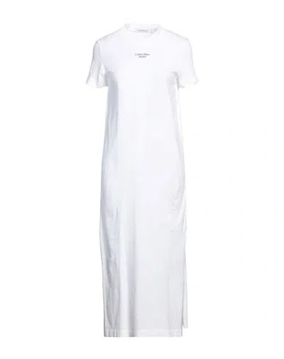 Calvin Klein Jeans Est.1978 Calvin Klein Jeans Woman Maxi Dress White Size S Cotton