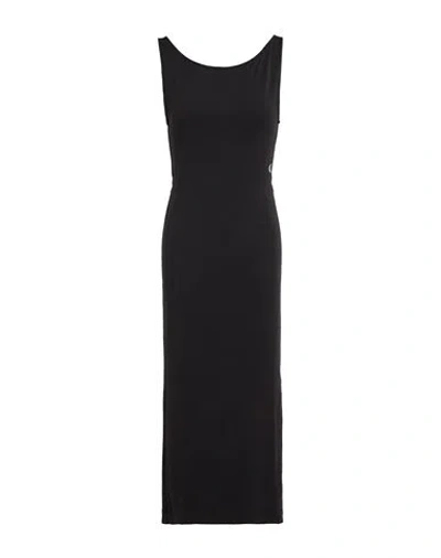 Calvin Klein Jeans Est.1978 Calvin Klein Jeans Woman Midi Dress Black Size Xl Modal, Polyester, Elastane