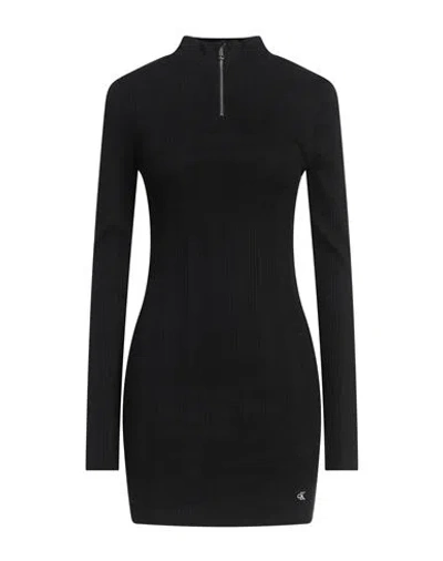 Calvin Klein Jeans Est.1978 Calvin Klein Jeans Woman Mini Dress Black Size L Cotton, Elastane