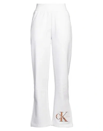 Calvin Klein Jeans Est.1978 Calvin Klein Jeans Woman Pants White Size S Cotton, Polyester