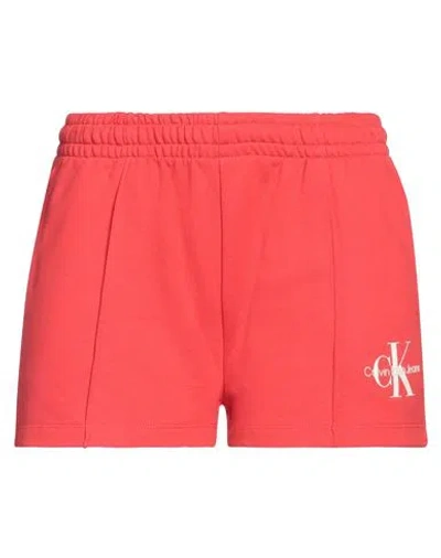 Calvin Klein Jeans Est.1978 Calvin Klein Jeans Woman Shorts & Bermuda Shorts Tomato Red Size Xl Cotton